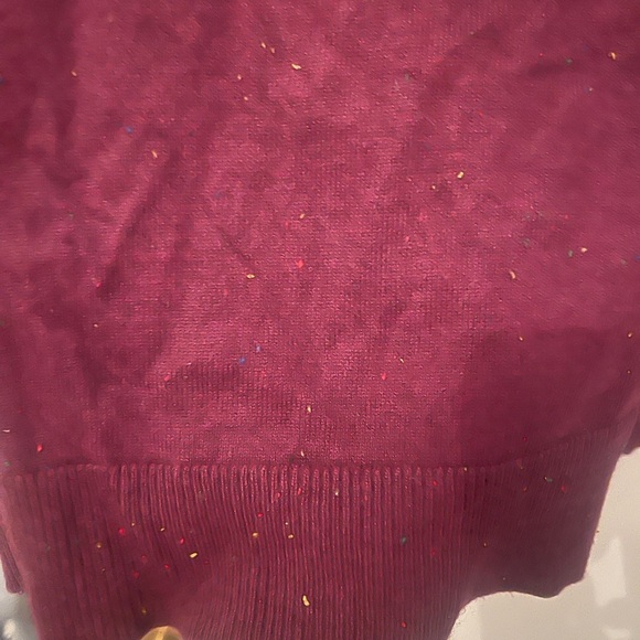 Love Ellie 2x Burgundy Criss Cross Back V Neck Front Sweater - Picture 3 of 5